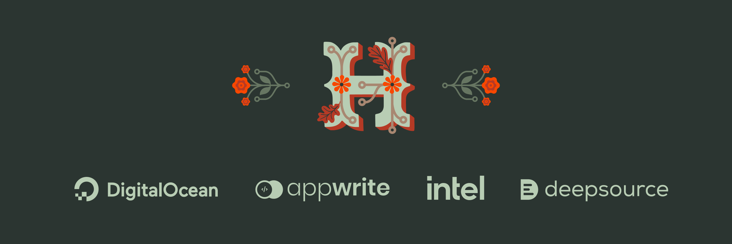 H letter - Hacktoberfest logo